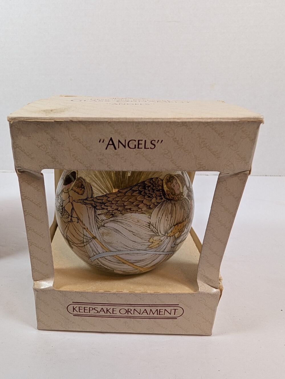 Hallmark 1983 Glass "Angels" Designer Keepsake Ornament MIB